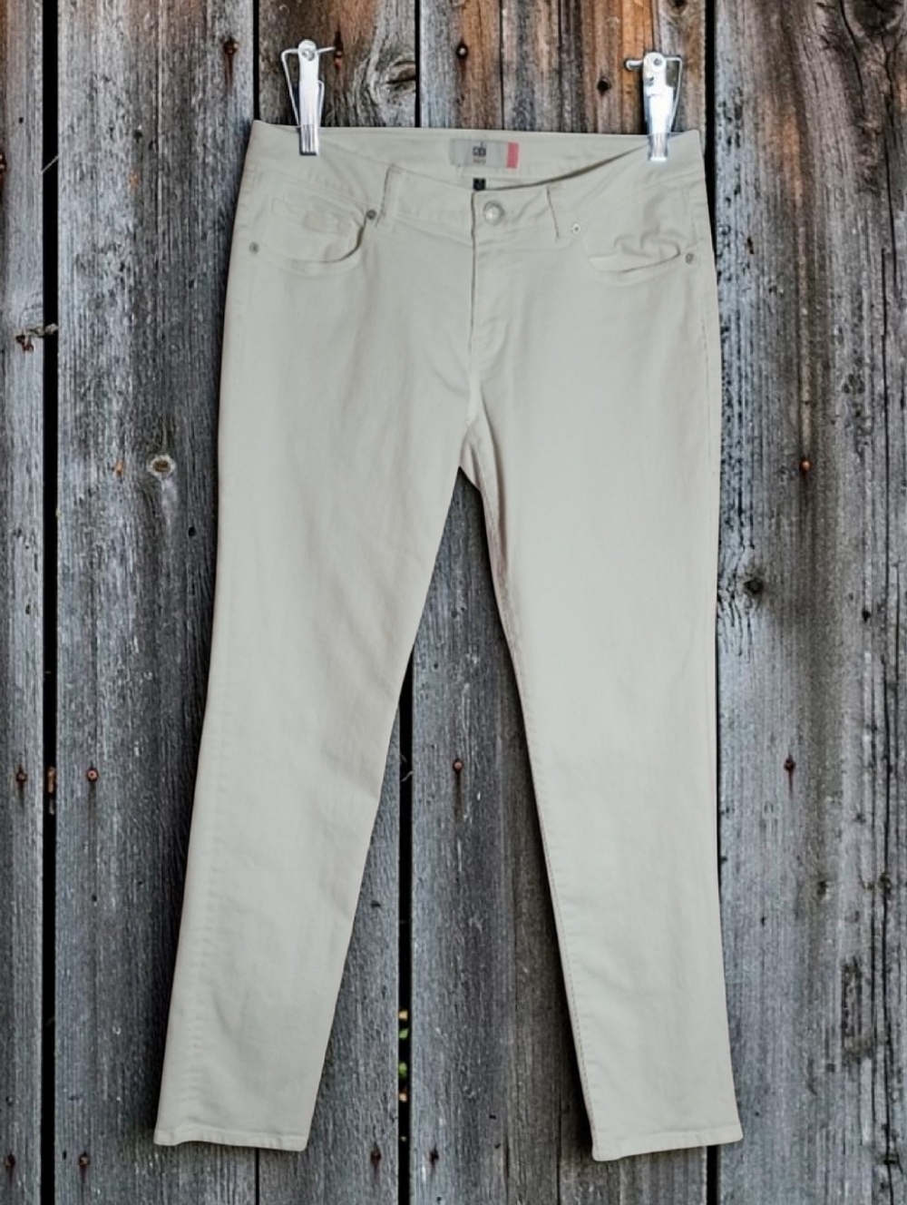 CAbi White Slim Boyfriend Jeans